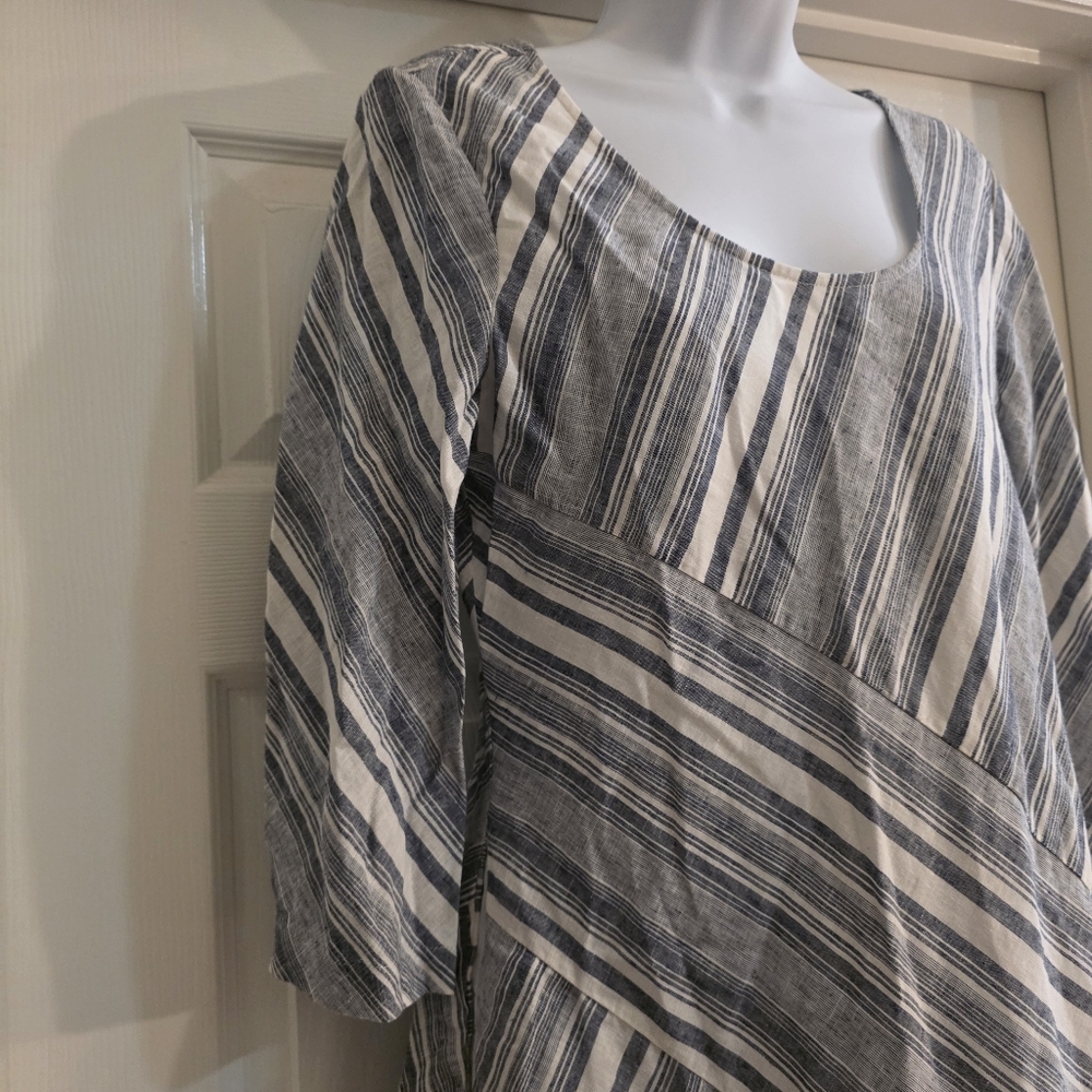 NWT Soft Surroundings Linen Blend Dress- Petite Small - Picture 4 of 14